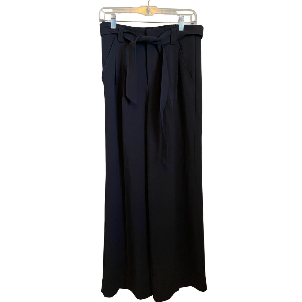 Brochu Walker Black Wide Leg Tie Waist Pleated Trousers‎ The Duke Small